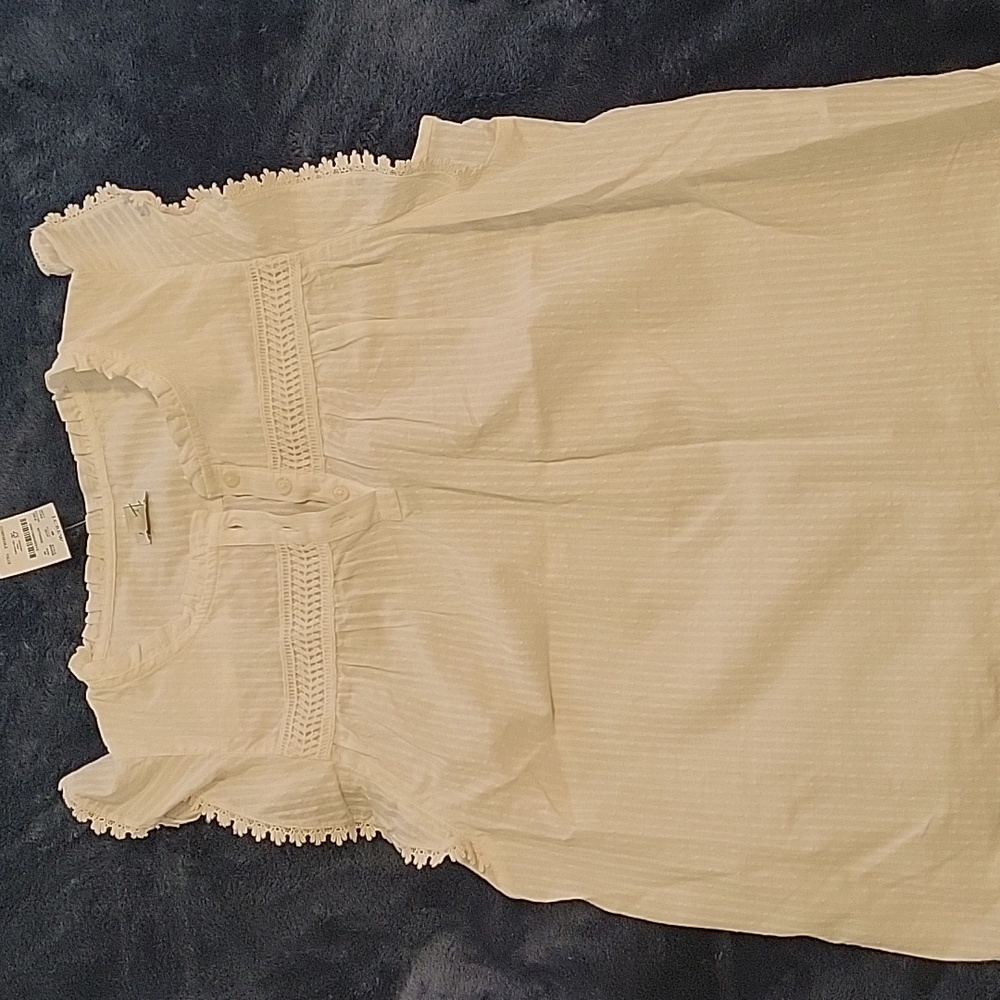 JCrew Cotton flutter sleeve top